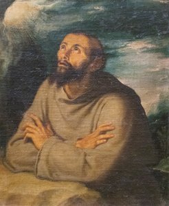 Saint Francis of Assisi (olja på duk)