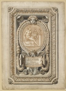 Design för en graverad pärla i dekorativ miljö, 1722 av Girolamo Odam