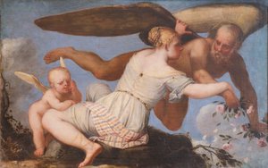Allegori om tiden som rinner iväg, c. 1755-1759 (olja på duk) av Girolamo Pellegrini