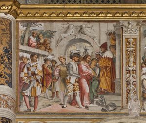 Central Nave, Fifth South Span, Kristus före Pilatus, Girolamo Romanino av Girolamo Romanino