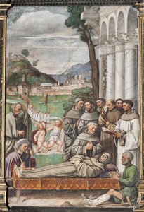 Sankt Antonius död, helgonets skola av Girolamo Tessari