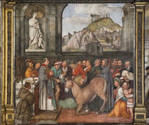 Mulans mirakel, norra muren, helgonets skola, detalj 2195188 av Girolamo Tessari