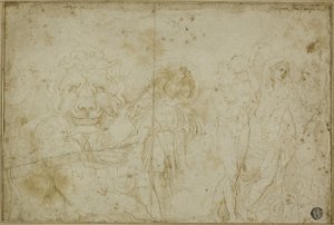 Sarkofag från Blenheim Palace: Bacchanal med lejonhuvud av Girolamo da Carpi