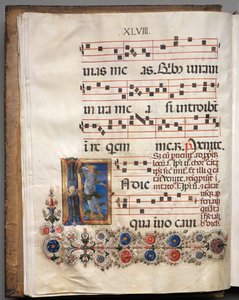 Antifonär: Initial, ängel, ca. 1470-1480.