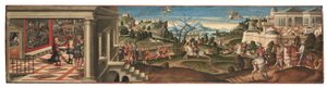 Scener från Orlando Furioso (olja på duk på panel)