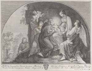 Tillbedjan av Kristus av Saint Francis, 1723-59. av Giuliano Giampiccoli