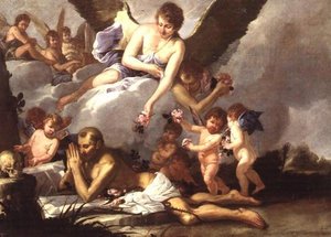 Självförödelse av St. Francis av Giulio (attr. to) Carpioni