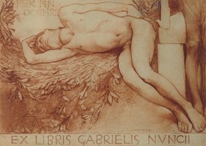 Ex Libris-kort för Gabriele d