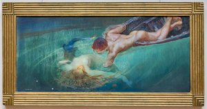 Mermaid or Green Abyss, ca 1900 (olja på duk)