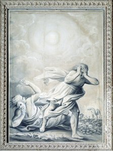 Allegori om sanningen som avslöjar sakers väsen och skämmer bort bedrägeriet och förräderiet (Målning, ca 1820-1826) av Giulio Ballino