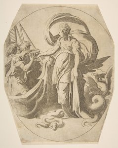 Circe and the Companions of Ulysses, 1500-talet. av Giulio Bonasone