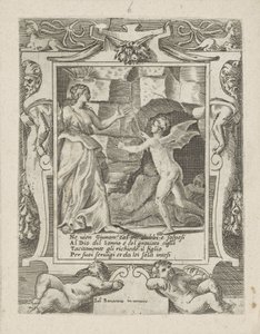 Juno beordrar Sleep att sjunka ner på Jupiter Love, Anger and Jealousy of Juno (serietitel) Amori sdegni et gielosie di Giunone (serietitel) av Giulio Bonasone