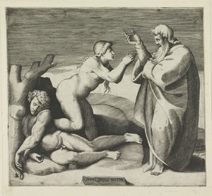 Evas skapelse av Giulio Bonasone