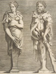 Villkor för Hercules och Deianira, ca. 1531-76., ca. 1531-76. av Giulio Bonasone