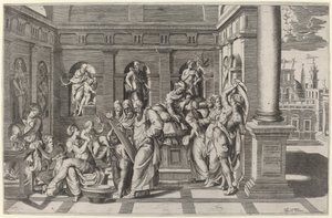 Johannes Döparens födelse av Giulio Bonasone