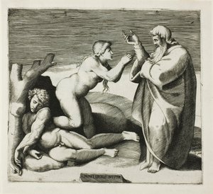 Evas skapelse av Giulio Bonasone