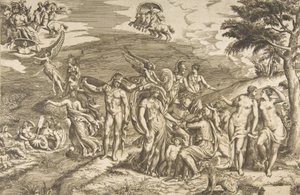 Domen i Paris, ca. 1550-60. av Giulio Bonasone