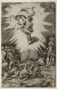 Uppståndelsen, 1561. av Giulio Bonasone