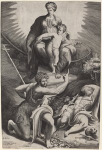 Visionen av St. Hieronymus av Giulio Bonasone