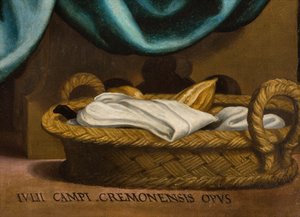 SS-sakramentets kapell, andra spanns norra sida, Giulio Campi, Nattvarden, detalj 1569 av Giulio Campi