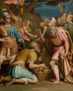 SS-sakramentets kapell, andra span söderut, Giulio Campi, Melkisedeks offer 1569