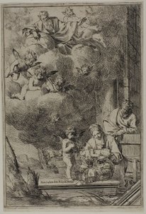 Heliga familjen av Giulio Carpioni