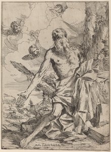 Sankt Jerome av Giulio Carpioni