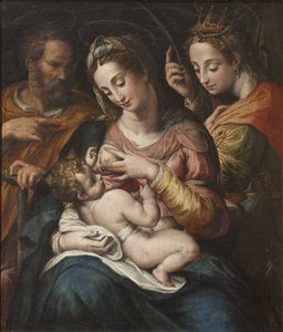 La Sainte Famille et Sainte Catherine - Den heliga familjen med Saint Catherine, av Procaccini, Giulio Cesare (1574-1625). Olja på duk. Mått: 77x67 cm. Nationalmuseum Stockholm av Giulio Cesare Procaccini