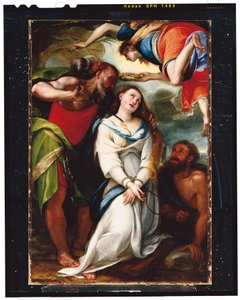 Saint Agnes martyrskap (olja på duk)