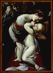 Jungfru och barn med änglar, ca. 1610. av Giulio Cesare Procaccini