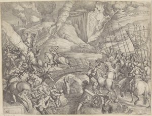 Slaget vid Spoleto av Giulio Fontana