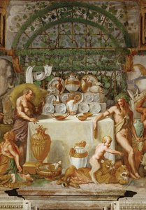 Bacchanalia (färsk) av Giulio Romano