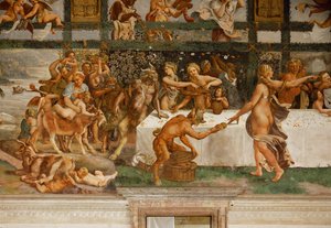 Bacchanalia (färsk) av Giulio Romano