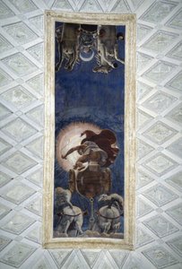 Taket i solrummet i Té-palatset i Mantua av Giulio Romano