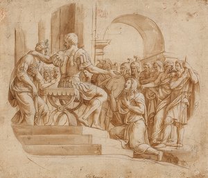 Scipios avhållsamhet. Omkring 1530/32 av Giulio Romano