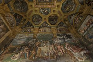 Freskdetalj från Chamber of Amor and Psyche, 1526-1534 av Giulio Romano