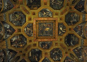 Freskdetalj från Chamber of Amor and Psyche, 1526-1534 av Giulio Romano