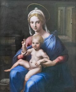 Madonna och barn av Giulio Romano