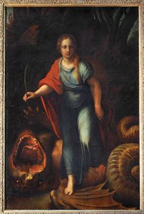 Sainte Marguerite - Sankta Margareta ... av Giulio Romano