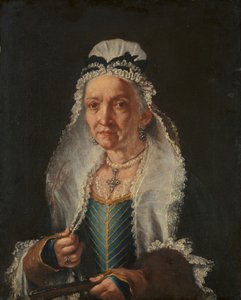 Porträtt av en gammal dam av Giuseppe (1655-1743) Ghislandi