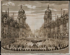 Opera Konstanz och fästning i Pragborgen den 28 augusti av Giuseppe Bibiena