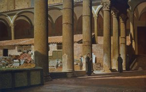 Klostret St Croce, ca 1862, av Giuseppe Abbati (1836-1868), olja på duk, Italien