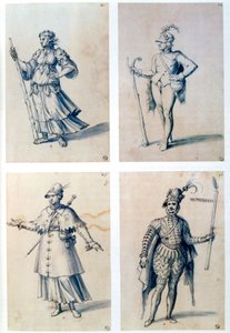 Kostymdesigner för allegoriska karaktärer, 1500-talet