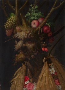 Fyra årstider i ett huvud av Giuseppe Arcimboldo