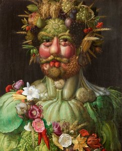 Italienska: Kejsar Rudolf II som Vertumnus.  Rudolf II av Habsburg som Vertumnus av Giuseppe Arcimboldo