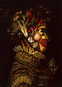 Sommar (olja på duk) av Giuseppe Arcimboldo