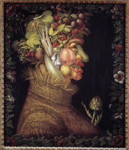 Sommaren. Allegori om årstiderna. Målning av Giuseppe Arcimboldo (1527-1593). Musée du Louvren