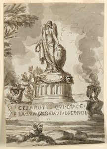 Gravmonument för Melchiore Cesarotti, professor i Padua av Giuseppe Barberi