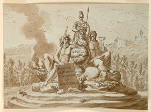 Gravmonument för poeten Maria Maddalena Morelli av Giuseppe Barberi