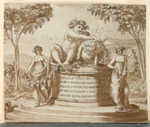 Gravmonument för poeten Tagerini av Giuseppe Barberi